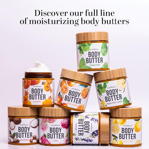 Unscented Body Butter for Dry Skin | with Raw Shea Butter and Jojoba Oil | Deep Moisturizer Safe for Sensitive Skin, Non Greasy, Fragrance Free | 8 oz