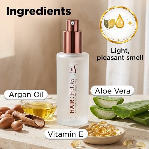 HerStyler Argan Oil Hair Serum - for Frizz, Straightening, Styling & Shine