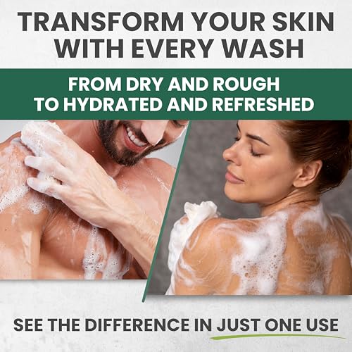 KESMEDIK Tea Tree Body Wash MaxTherapy with Eucalyptus, Aloe & 100% Tea Tree Oil for Skin, Cleans, Soothes and Refreshes Sensitive, Itchy Skin, Body & Foot Soap for Men & Women, 2-Pack