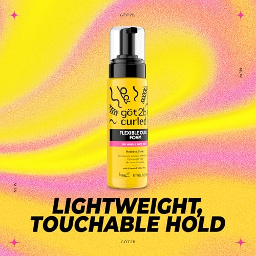 got2b Curled Flexible Curl Foam, Curl Mousse for Wavy & Curly Hair