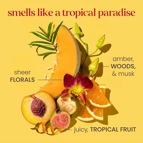 Burt's Bees Boosted Body Whipped Butter With a Ceramide, Niacinamide and Peptide Complex, Quick-Absorbing Body Butter Helps Support Skin Barrier, Tropical Scented, 6.5 oz. Jar