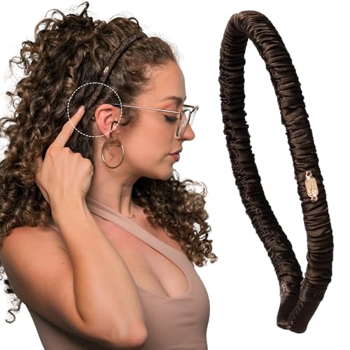 Curlfriend Collective Espresso Comfort Curve Silk Headband for Women