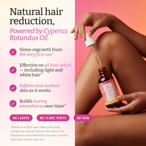 Caramela Beauty Cyperus Rotundus Oil, 60ml After-Shave and Post-Wax Moisturizer, Botanical Body Oil with Jojoba, Rosehip and Sweet Almond Oils for Silky Smooth Skin, All Skin Types