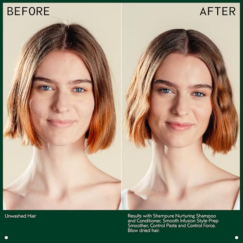 Aveda Smooth Infusion Style-Prep Smoother | Leave-In Anti-Frizz Serum | 72-Hour Frizz Defense & Control | Heat Protectant | 98% Naturally Derived*, 0.85 Fl Oz