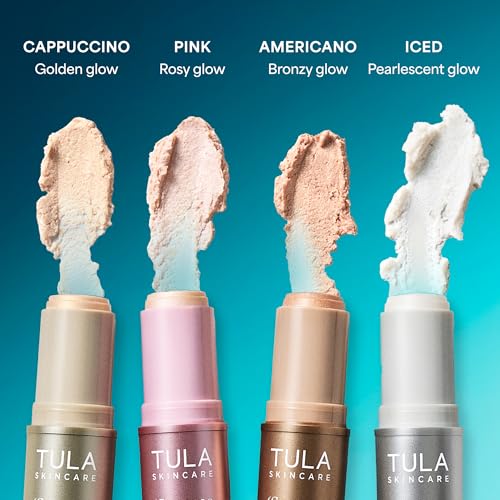 TULA Skin Care Spresso Energizing Eye Balm, Rose Glow - Energizing & Hydrating Caffeine Under Eye Treatment for Dark Circles, Portable and Perfect to Use On-the-go, 0.35 oz.