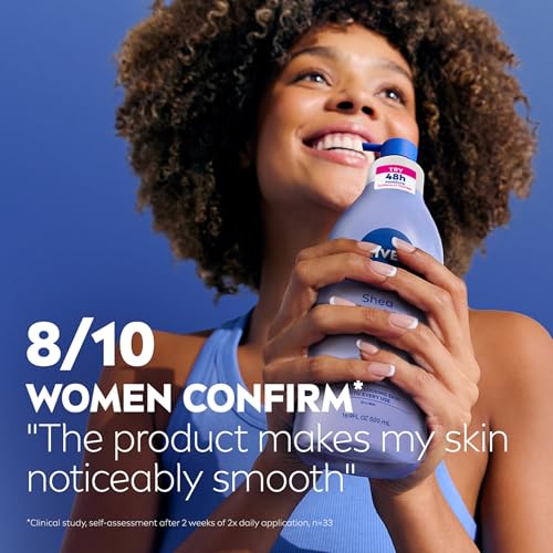 NIVEA Shea Nourish Body Lotion with Shea Butter & Hyaluronic Acid, 16.9 Oz