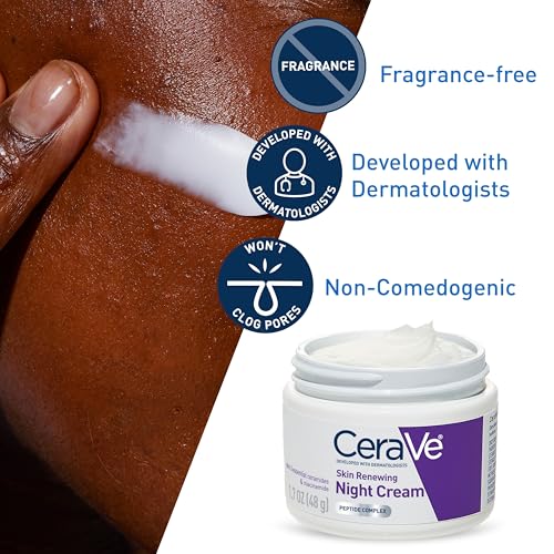 CeraVe Night Cream, Face Moisturizer, Skin Care for Dry Skin, 1.7oz