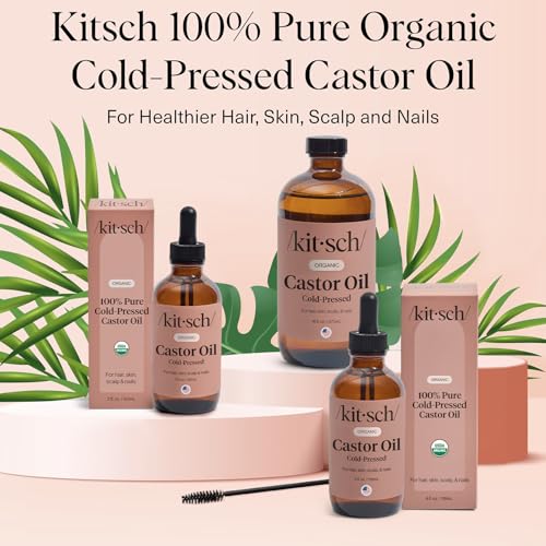 Kitsch 100% Pure Castor Oil Organic Cold Pressed - 2 oz