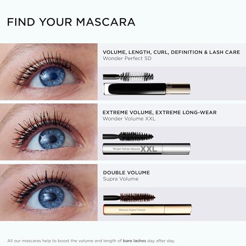 Clarins NEW Wonder Perfect 5D Mascara | Volumizes, Curls, Lengthens, Defines, and Revitalizes Lashes | 24-Hour Hold* | Sweatproof and Smudgeproof | 0.2 Ounces