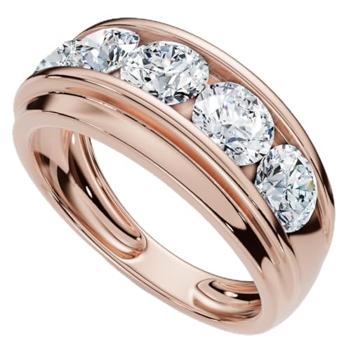 P3 POMPEII3 Pompeii Men's 2Ct Diamond Accented Wedding Anniversary Ring 10k Gold Lab Grown - Size 12 (F/G,VS1-VS2)