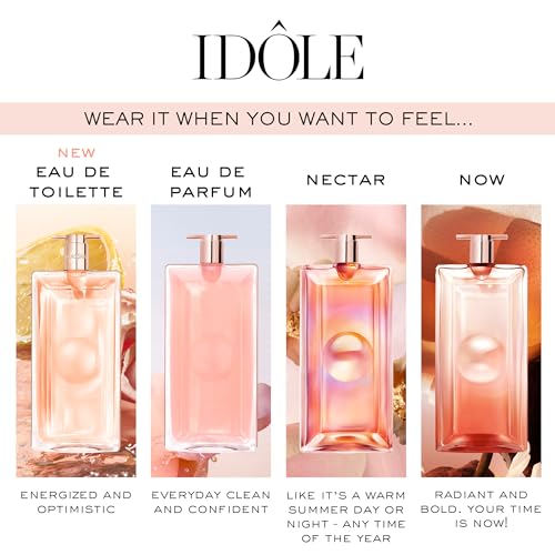 Lancôme Idôle Eau de Toilette - Fresh & Energizing Women's Perfume - Long Lasting Fragrance with Notes of Green Tea, Blooming Roses & Fresh Bergamot - 0.85 Fl Oz