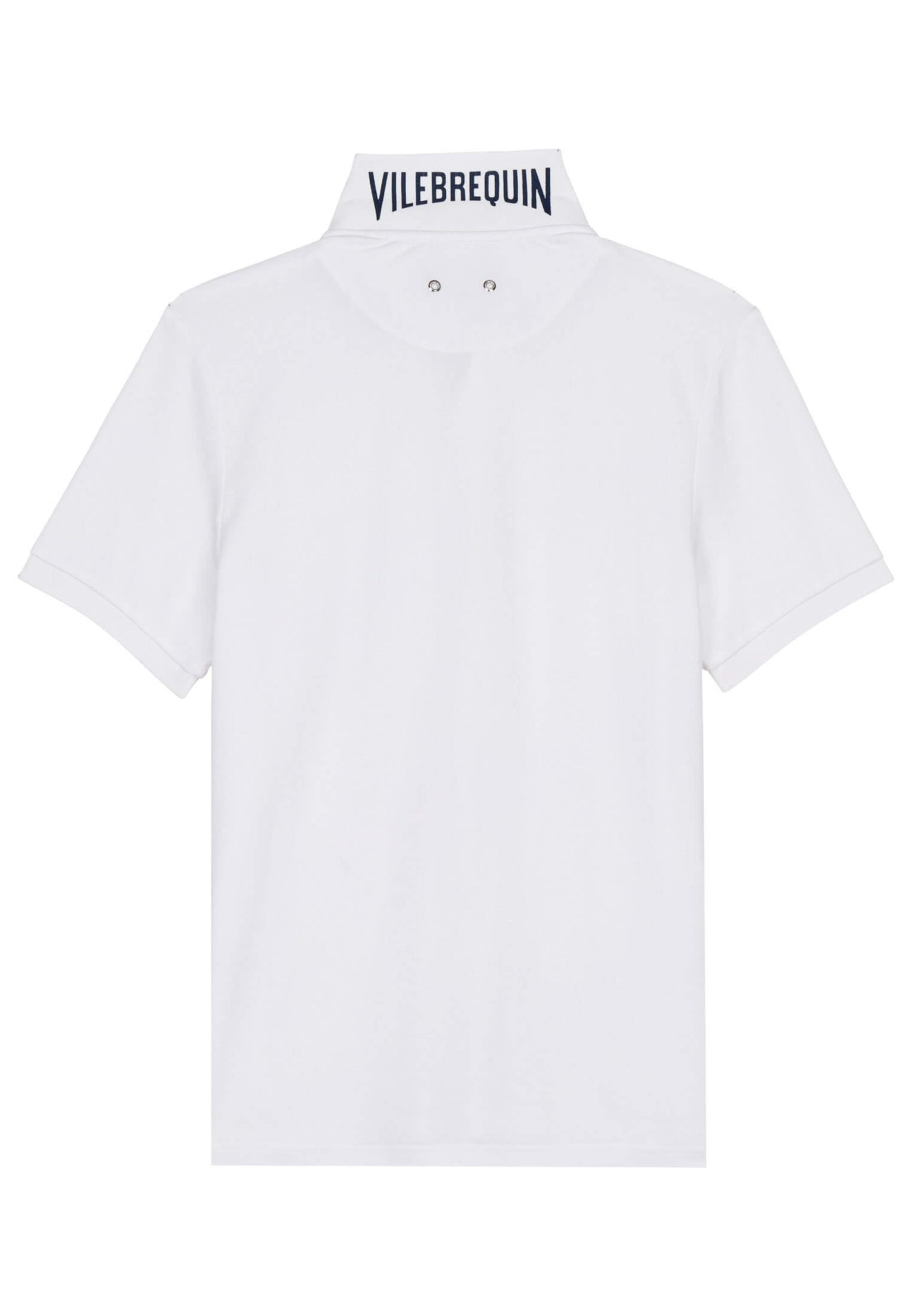 Vilebrequin Men Organic Cotton Pique Polo Shirt Solid, White, 5XL