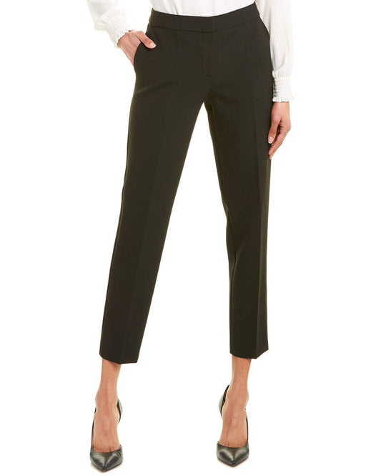 Hugo Boss Women's Tatiluna Black Straight Leg Pants US 6 IT 42