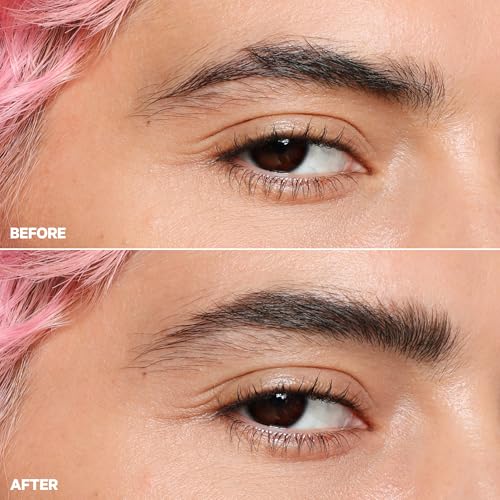 Milk Makeup KUSH Fiber Brow Gel – Tinted Gel Fluffs, Fills + Holds Eyebrows for a Fuller, Natural Look – Conditioning, Vegan Formula – Herb (Medium Brown), 0.15 oz