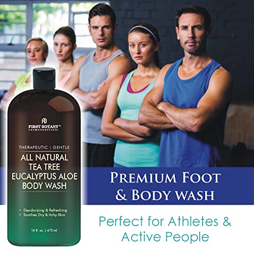 Tea Tree Eucalyptus Body Wash & Skin Cleanser for Women & Men, 16 Fl Oz
