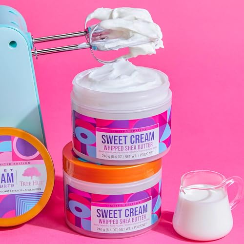 Tree Hut Sweet Cream Whipped Shea Body Butter, Hydrating & Nourishing Body Lotion with Natural Oils, Moisturizer for Soft & Smooth Skin, 8.4 Oz