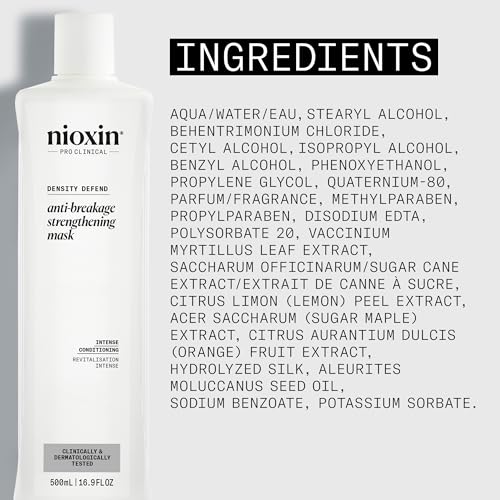 Nioxin Density Defend Anti-Breakage Strengthening Mask | Intense Conditioning | Protects Against Hair Breakage | 16.9 Fl Oz