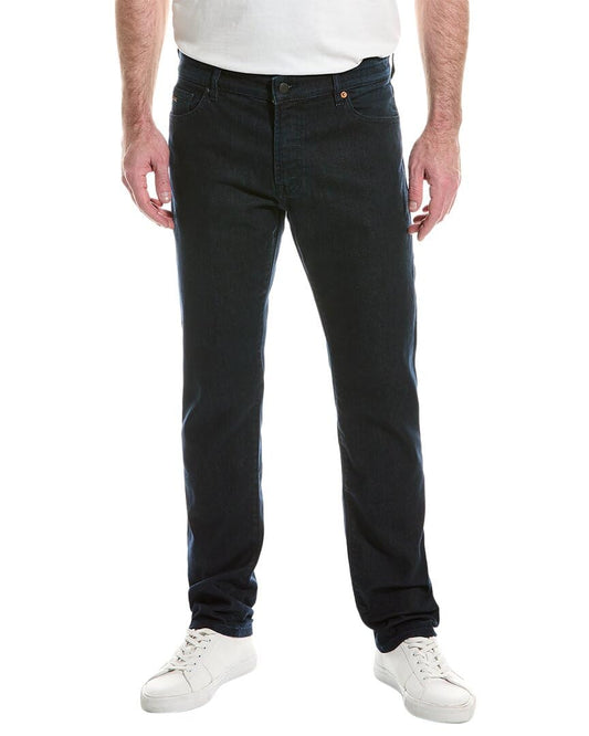 Straight Leg Blue Stretch Cotton Jeans