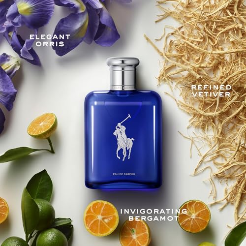 Ralph Lauren Polo Blue Eau de Parfum Aquatic Woody Mens Cologne - 4.2 Fl Oz