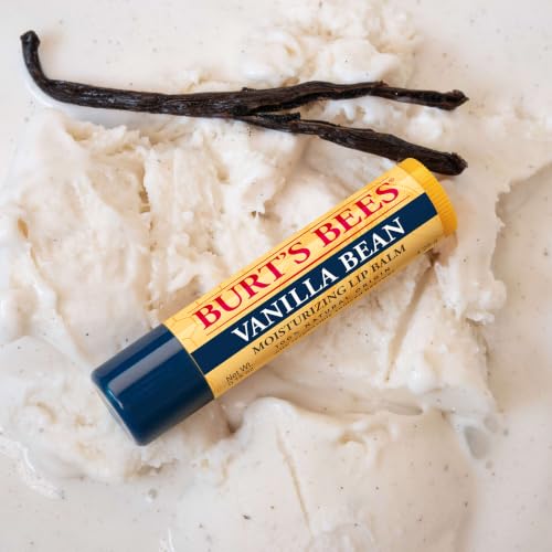 Burt's Bees Lip Balm - Vanilla Bean, Lip Moisturizer With Responsibly Sourced Beeswax, Tint-Free, Natural Origin Conditioning Treatment, 2 Tubes, 0.15 oz.