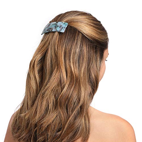 France Luxe Large Rectangle Barrette for Women, South Sea