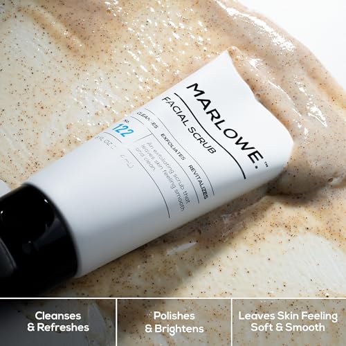 MARLOWE. Facial Scrub for Men, Gentle Face Exfoliator, 6 oz
