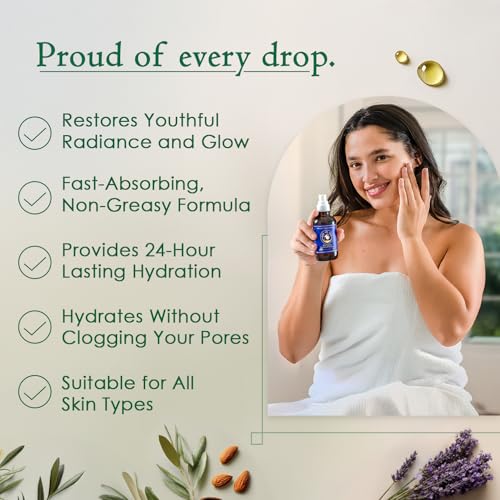 Organic Body & Face Oil for Dry Skin, Hydrating After Shower Moisturizer