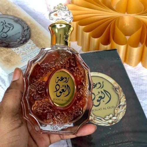 Lattafa Rouat Al Oud for Unisex Eau de Parfum Spray, 3.4 Ounce