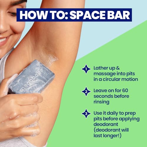 Megababe Space Bar, Detox Charcoal Underarm Bar, Odor Control, 4.5 oz