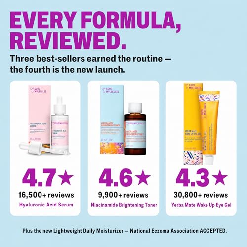 Good Molecules The Daily Essentials Set, 4-Step Skin Care Kit, 4 Minis