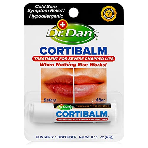 Dr. Dan's Cortibalm 1-Pack Lip Balm with 1% Hydrocortisone for Cracked Lips