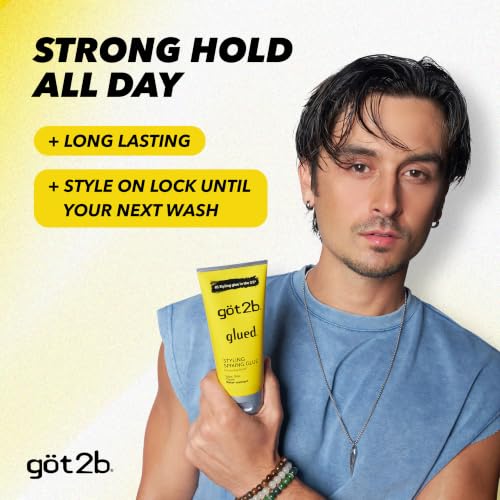 Got2B Glued Styling Spiking Hair Gel 2 - 6 oz tubes + 1 Travel 1.25 oz tube