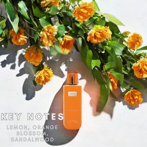 Fine Perfumery London Fragrances - Orange Blossom - Womens Perfume - Floral, Citrus Fragrances - Eau de Parfum - Musk, Rose Perfume for Women - 3.4 oz