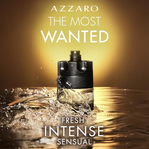 Azzaro The Most Wanted Eau de Toilette Intense – Aromatic & Woody Mens Cologne – Fresh & Sensual Fragrance – Lasting Wear – Scent Notes of Bergamot, Lavender, Moss - Luxury Perfumes for Men, 1.6 Fl Oz