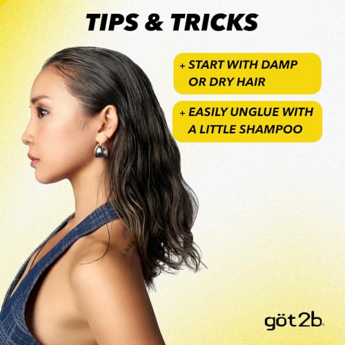 Got2B Ultra Glued Hair Gel, Extra Strong Hold, 6 Fl Oz + 1.25 Fl Oz