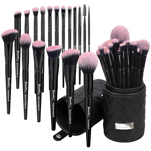 Bueart Design 18Pcs Pro Deluxe Makeup Brushes set with Make up Brush Holder