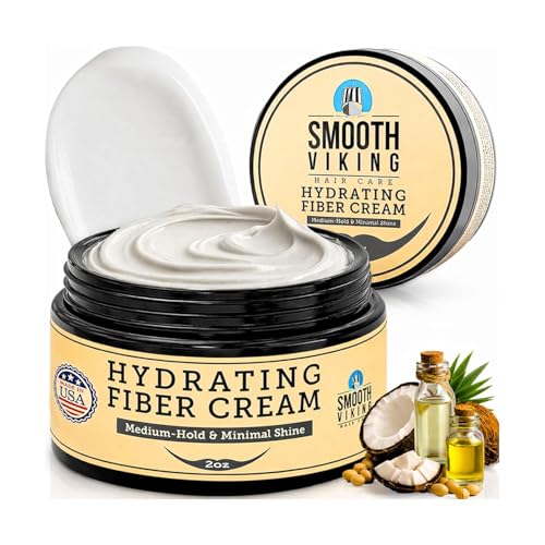Smooth Viking - Hydrating Fiber Cream for Men, Medium Hair Hold - 2oz