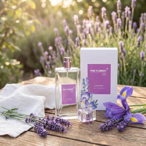 JASS The Florist Co. | Lavender Eau de Toilette | 3.4oz | Long-Lasting Floral Perfume for Women | Calming Fresh Scent | Elegant Gift