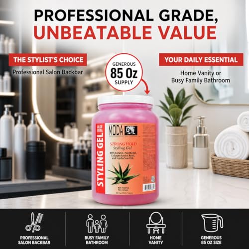 MODA Daily Styling Gel, Strengthening Flake-Free Hold, 85 oz