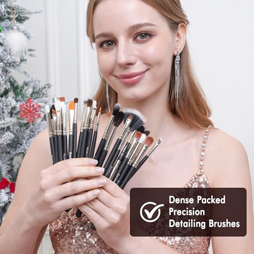 Bueart Design 42Pcs PRO Grade Makeup Brushes Set Ultra Soft (Black)