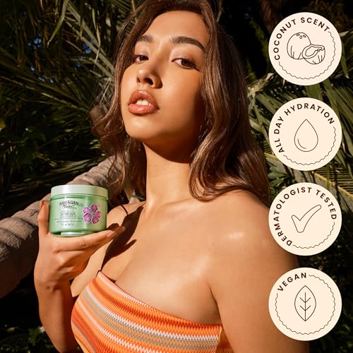 Hawaiian Tropic After Sun Body Butter with Coconut Oil, Beach Essentials, Tan Extender Lotion, 8oz each, Twin Pack (Pack of 2)