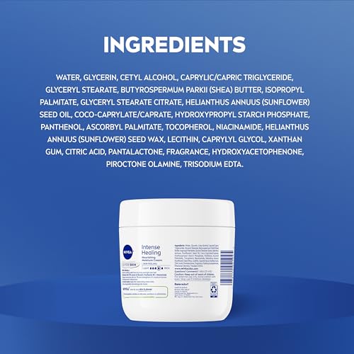 NIVEA Intense Healing Body Cream for Dry Skin with Glycerin, 13.5 Oz