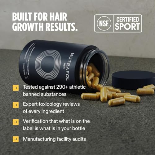 Nutrafol Men Hair Growth Supplements, Ages 18-49, 1-Month Bottle