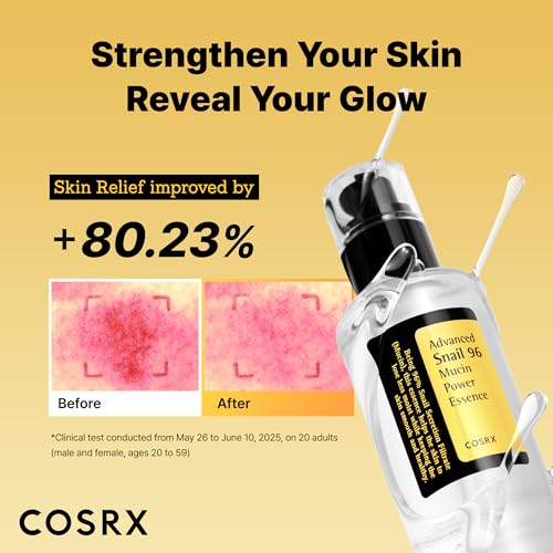 COSRX Snail Mucin 96% Repairing Serum for Sooothing & Hydrating 3.38 oz.