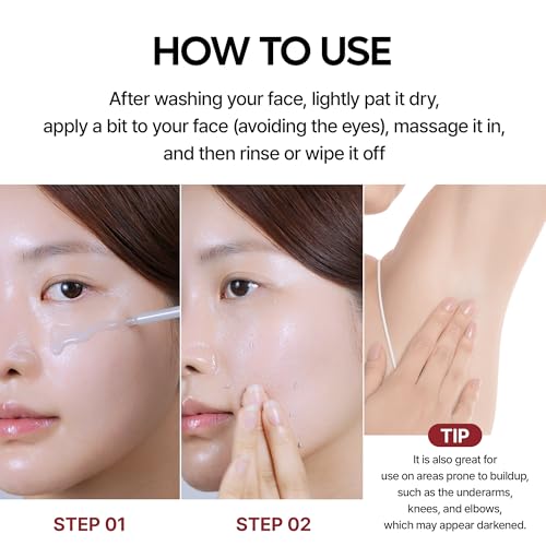 Dr.Melaxin Peel Shot Glow White Rice Peeling Ampoule with Rice Extract & AHA BHA, Brightening & Gentle Exfoliating Serum for Sebum Control, Niacinamide & Hyaluronic Acid, Korean Skincare, 2.71 fl.oz