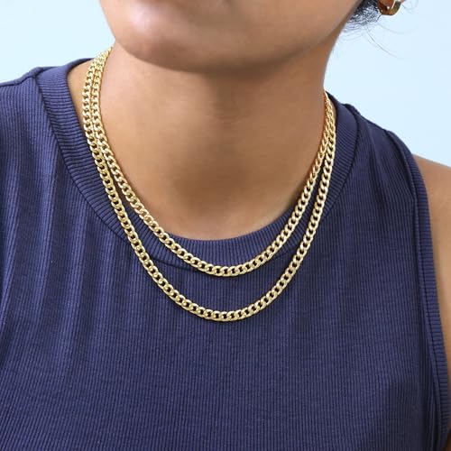 Nuragold 14k Real Yellow Gold Miami Cuban Lightweight Link 5.7mm Chain Necklace (16"-30") Italian Jewelry for Men & Women - 26"