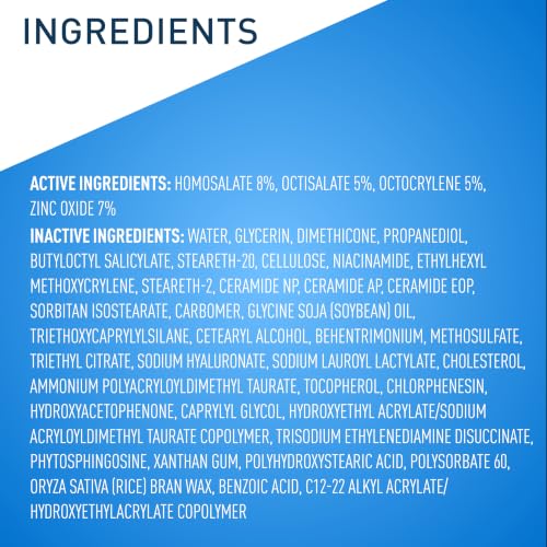 CeraVe AM Facial Moisturizing Lotion SPF 50, Face Moisturizer with SPF, 3oz