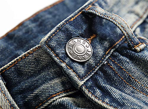 AITITIA Men's Ripped Regular Fit Jeans (32, 333 Blue)