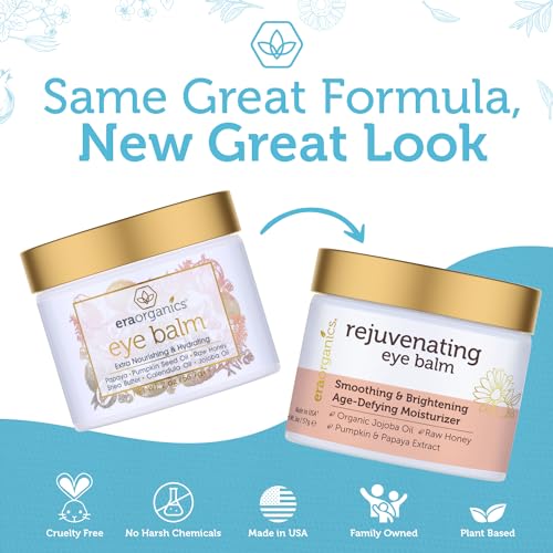 USDA Organic Eye Moisturizer Cream - Under Eye Balm for Puffiness & Lines