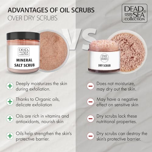 Dead Sea Collection Lavender Salt Scrub – Exfoliating Body Scrub for Women – Moisturizing and Nourishing Skin – with Pure Oils and Dead Sea Minerals (23.28 Oz)